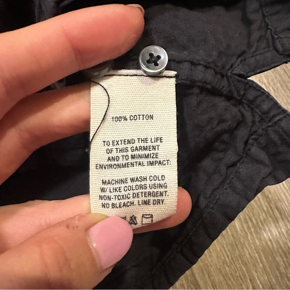 Alex Mill Men's Dark Blue Short Sleeve Shirt - Picture 6 of 7